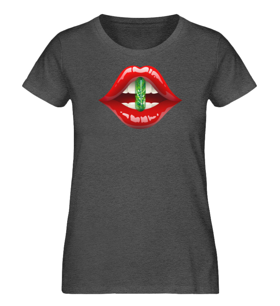 Green Pill Bio T-Shirt - Damen Organic Melange Shirt-6898